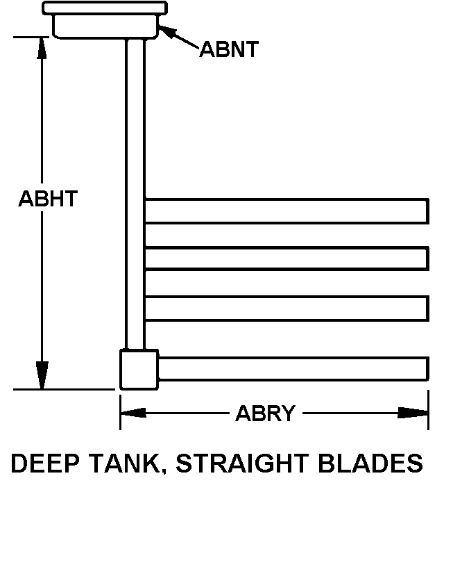 DEEP TANK, STRAIGHT BLADES style nsn 4540-01-238-2900