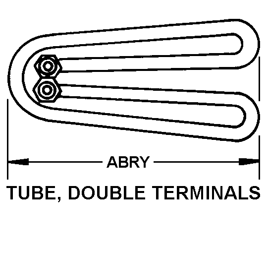 TUBE, DOUBLE TERMINALS style nsn 4520-00-165-0990