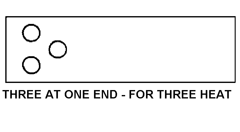 THREE AT ONE END - FOR THREE HEAT style nsn 4540-00-554-9450