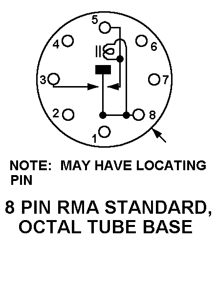 8 PIN STANDARD OCTAL TUBE style nsn 6130-00-669-6581