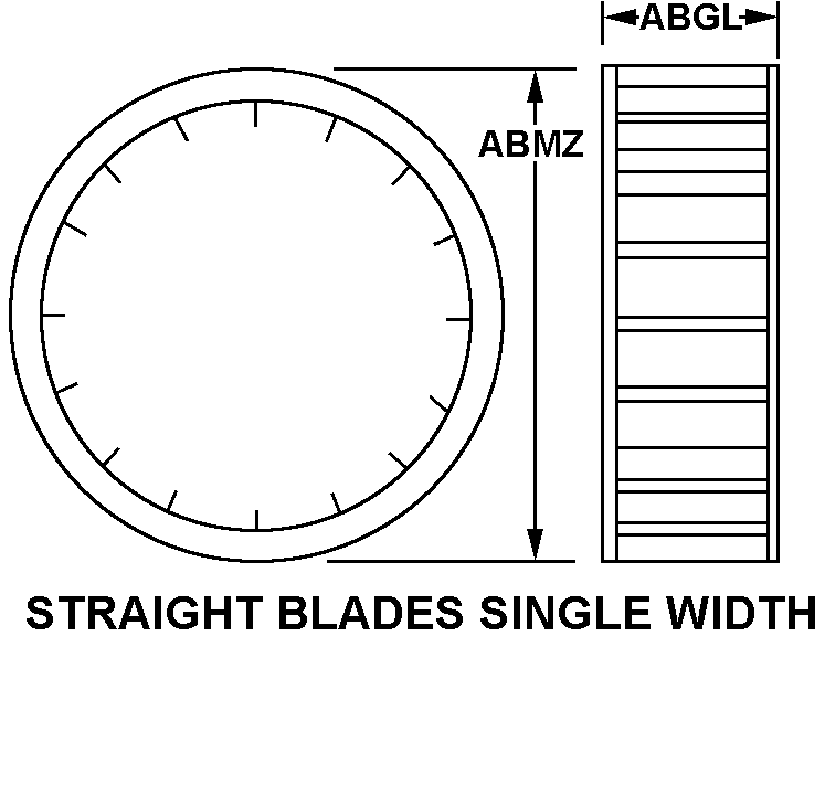 STRAIGHT BLADES SINGLE WIDTH style nsn 4140-01-215-7473