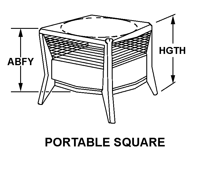 PORTABLE SQUARE style nsn 4140-00-540-0854