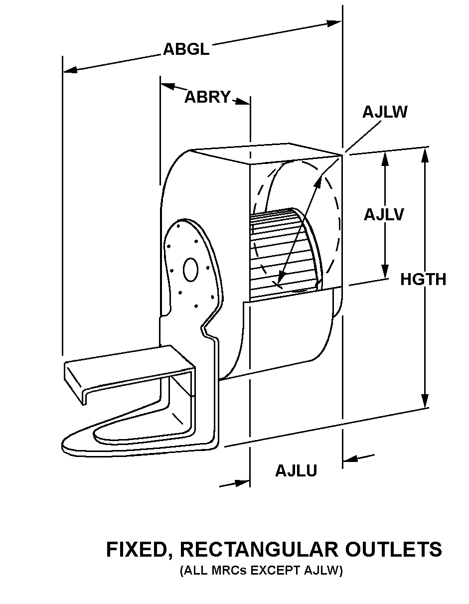 FIXED, RECTANGULAR OUTLETS style nsn 4140-01-258-0332