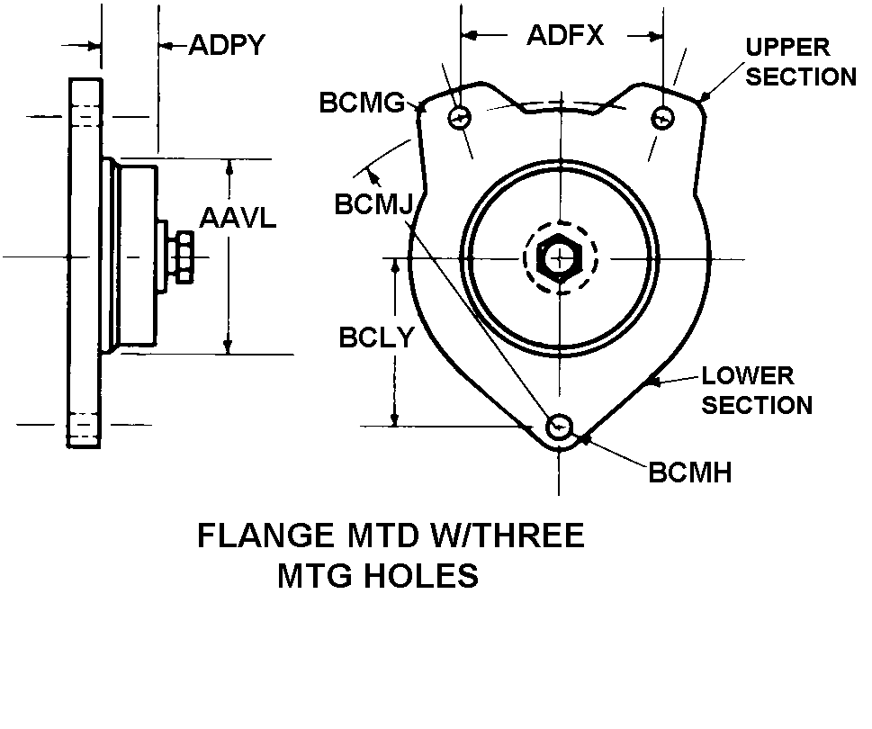 FLANGE MTD W/THREE MTG HOLES style nsn 2920-00-675-1302