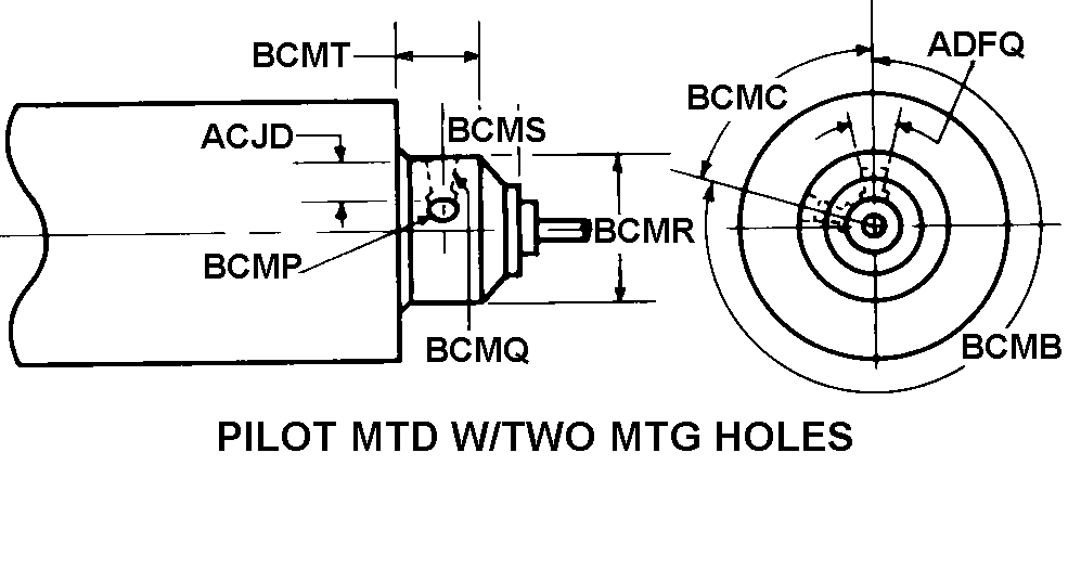 PILOT MTD W/TWO MTG HOLES style nsn 2920-00-033-6564