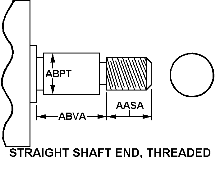 STRAIGHT SHAFT END, THREADED style nsn 2920-01-013-5802