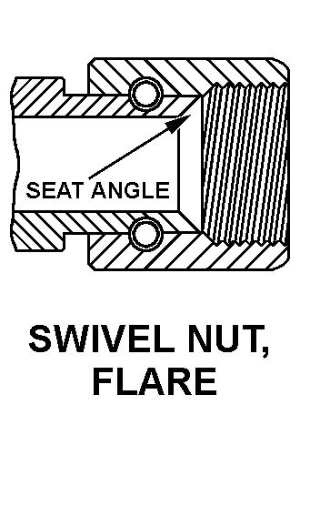 SWIVEL NUT, FLARE style nsn 4820-00-096-8563