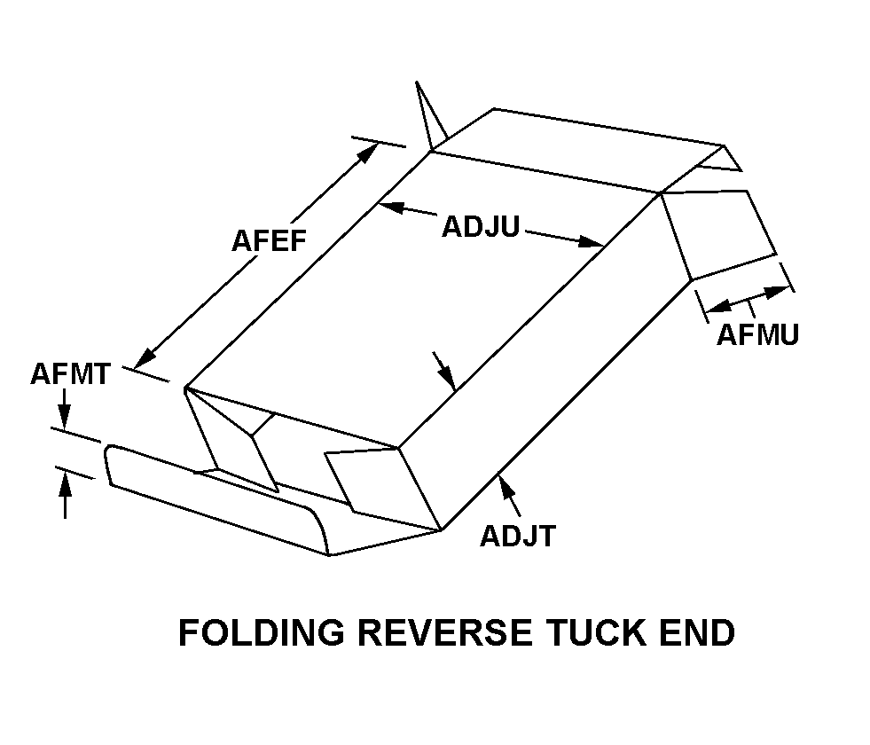 FOLDING REVERSE TUCK END style nsn 8115-01-019-1625