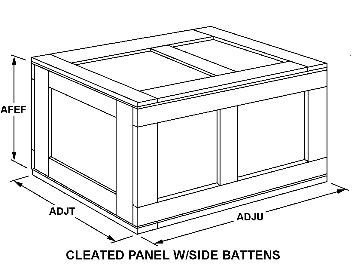 CLEATED PANEL W/SIDE BATTENS style nsn 8140-01-050-7218