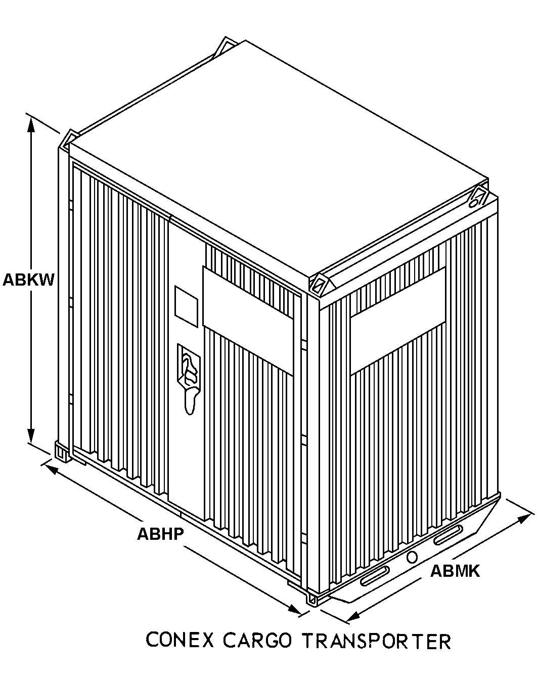 CONEX CARGO TRANSPORTER style nsn 8115-00-856-8620