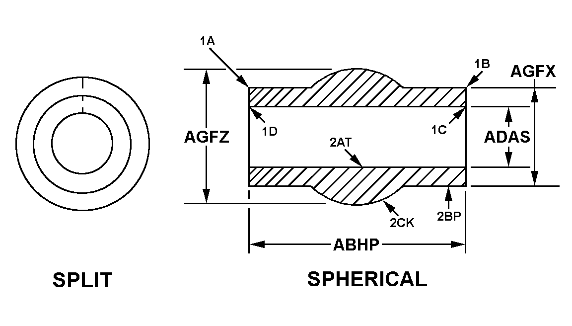 SPLIT style nsn 3120-01-019-2200