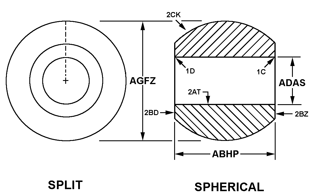 SPLIT style nsn 3120-00-074-7048