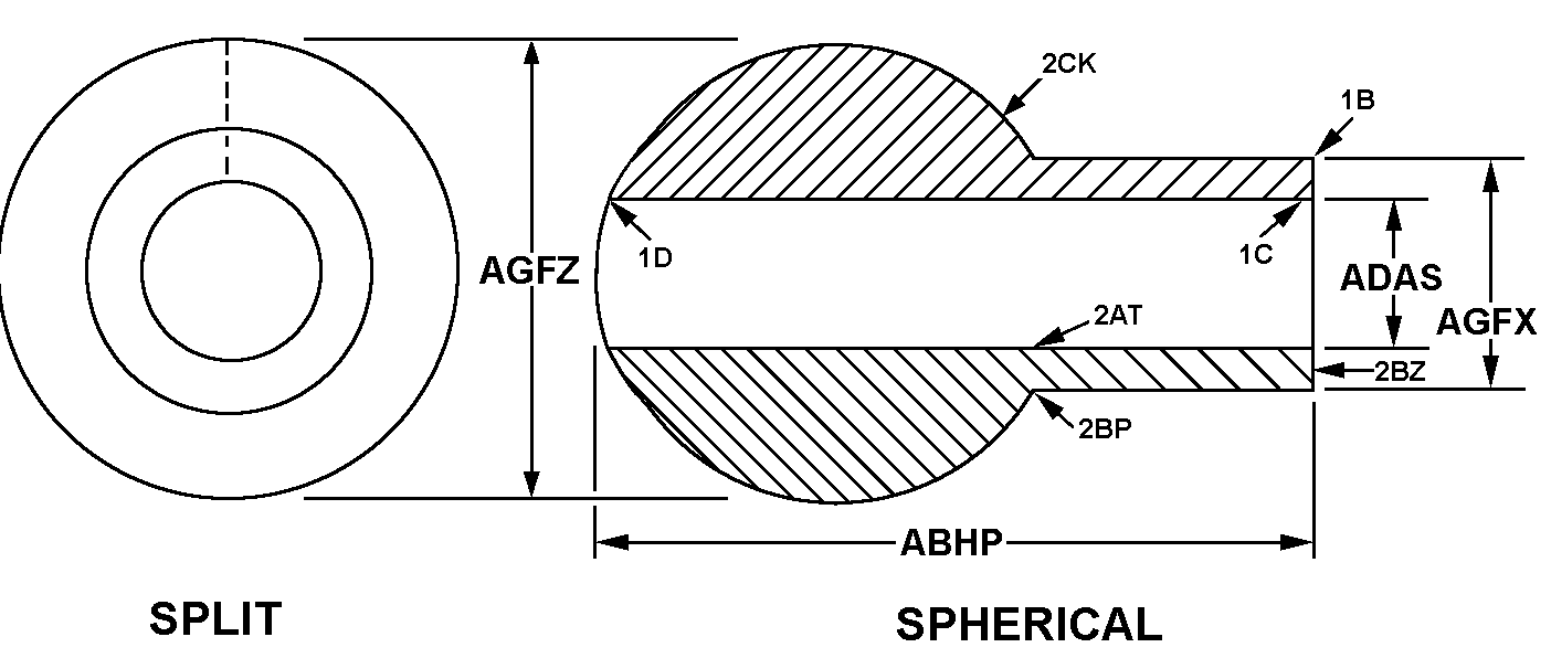 SPLIT style nsn 3120-00-074-7048