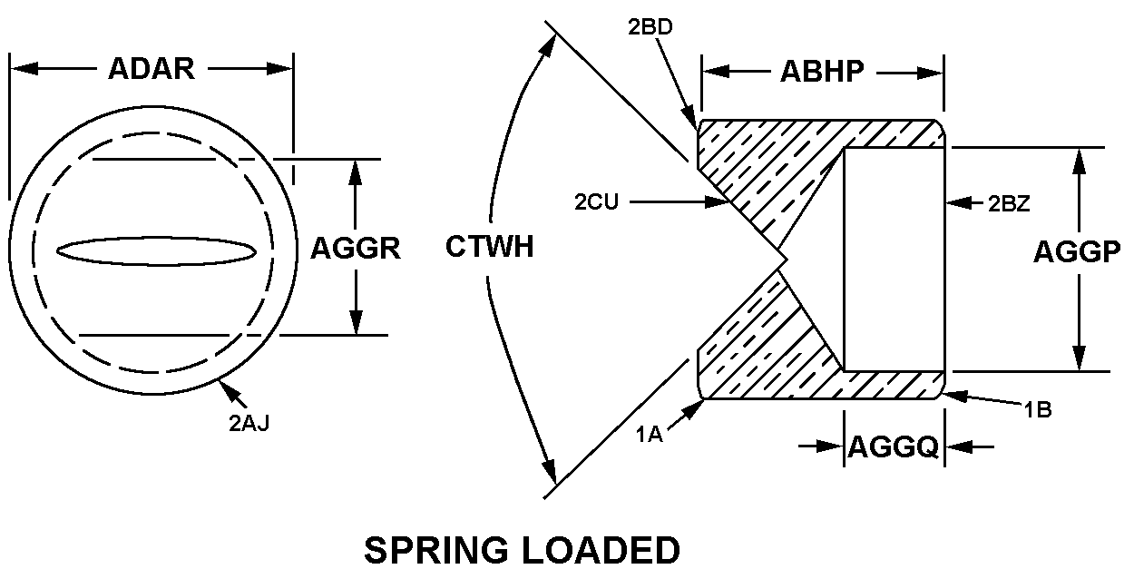 SPRING LOADED style nsn 3120-00-417-5293