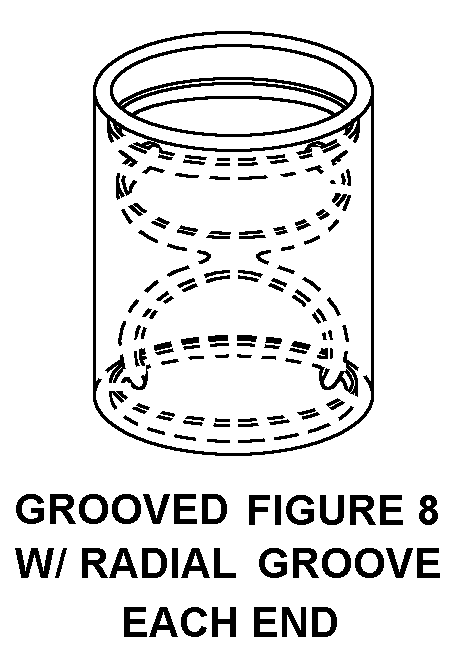 GROOVED FIGURE 8 W/RADIAL GROOVE EACH END style nsn 3120-00-710-6553