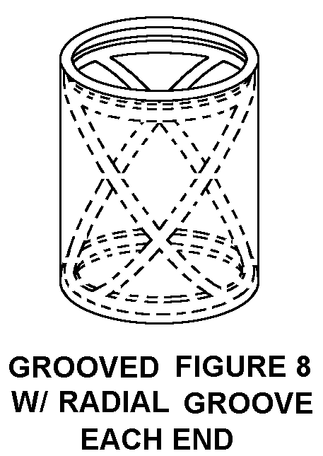 GROOVED FIGURE 8 W/RADIAL GROOVE EACH END style nsn 3120-00-710-6553