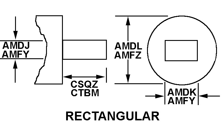 RECTANGULAR style nsn 3040-01-533-4453