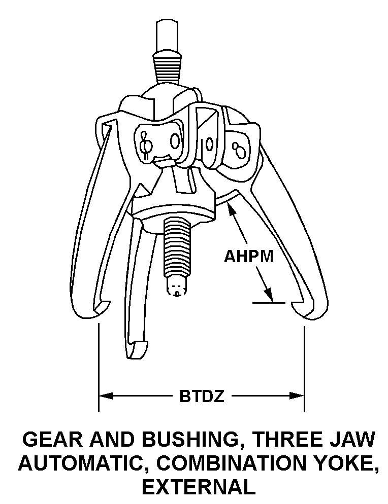 GEAR AND BEARING, THREE JAW AUTOMATIC, COMBINATION YOKE, EXTERNAL style nsn 5120-00-185-3210