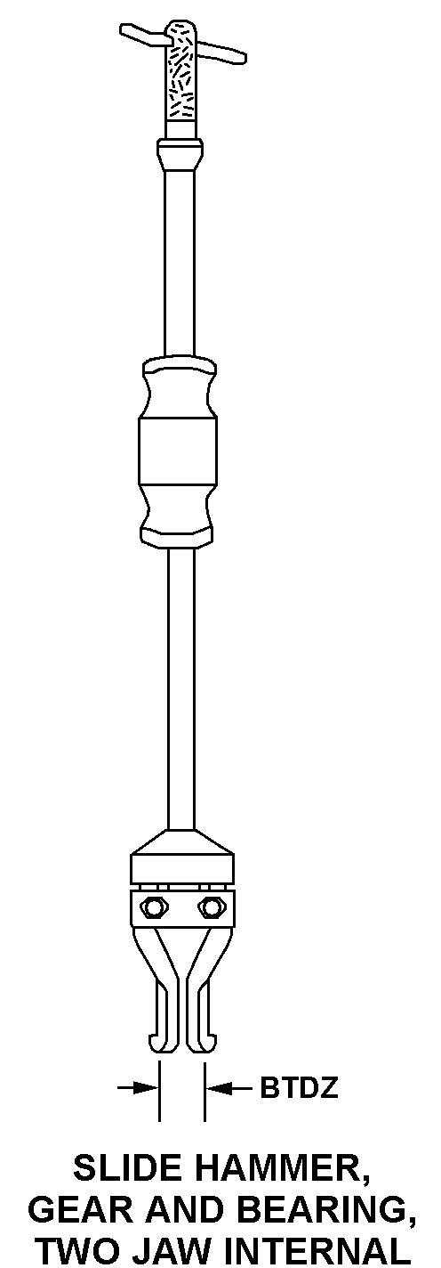 SLIDE HAMMER, GEAR AND BEARING TWO JAW INTERNAL style nsn 5120-00-271-1521