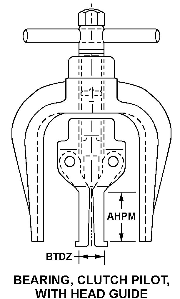 BEARING, CLUTCH PILOT, WITH HEAD GUIDE style nsn 5120-00-449-3769