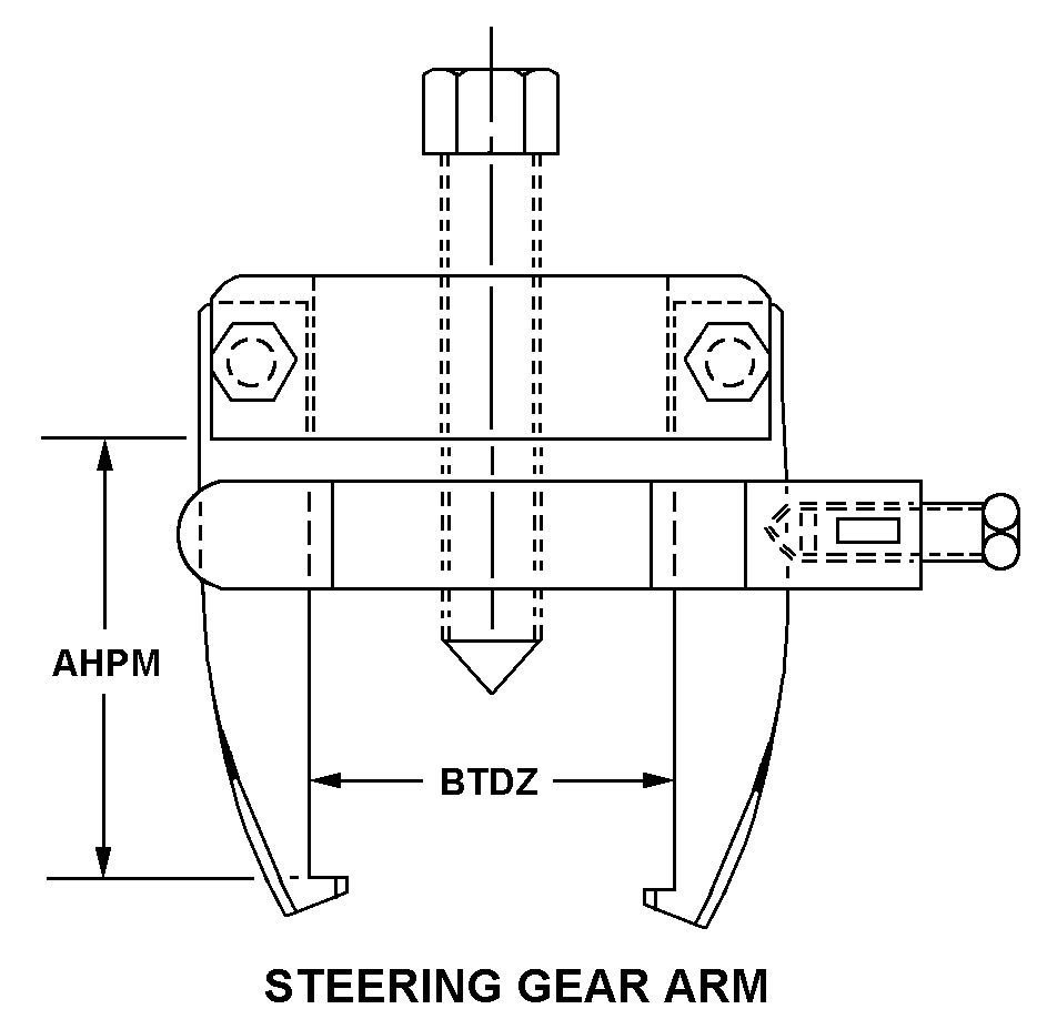 STEERING GEAR ARM style nsn 5120-01-245-7471