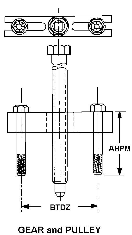 GEAR AND PULLEY style nsn 5120-00-034-8446