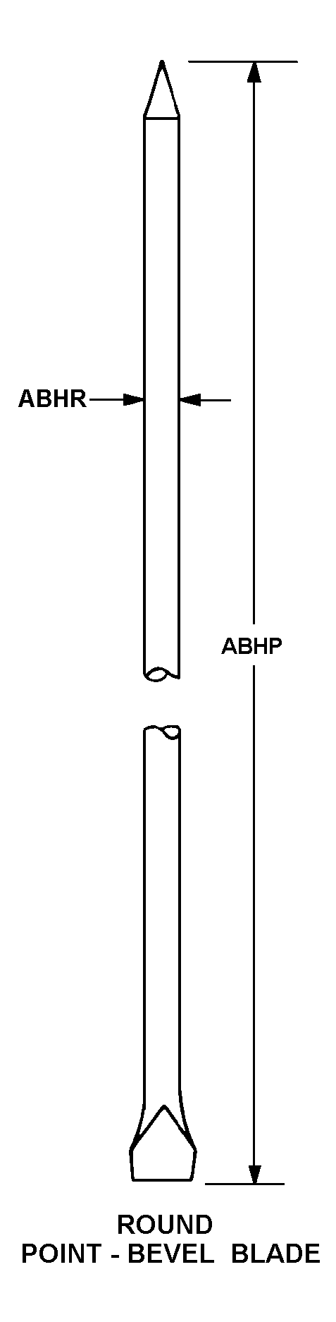 ROUND POINT - BEVEL BLADE style nsn 5120-00-516-3802