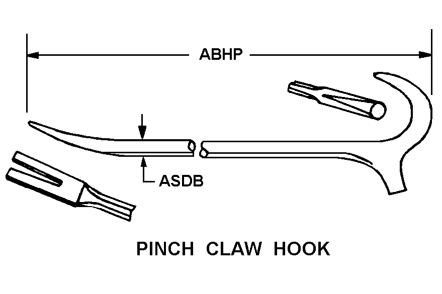 PINCH CLAW HOOK style nsn 5120-01-573-4651