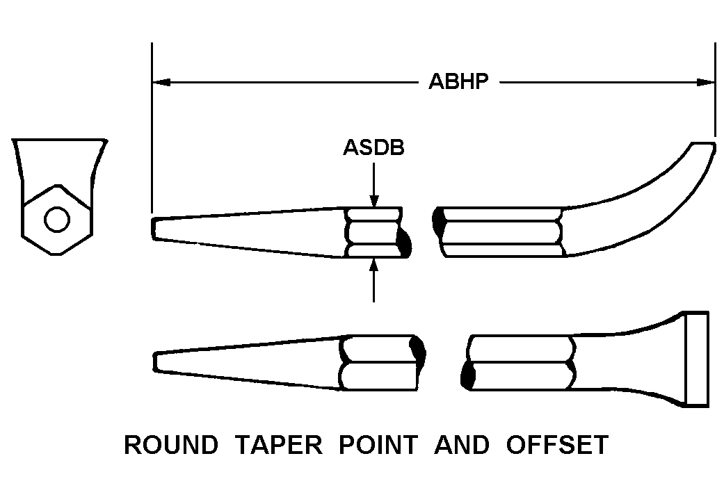 ROUND TAPER POINT AND OFFSET style nsn 5120-01-434-9230