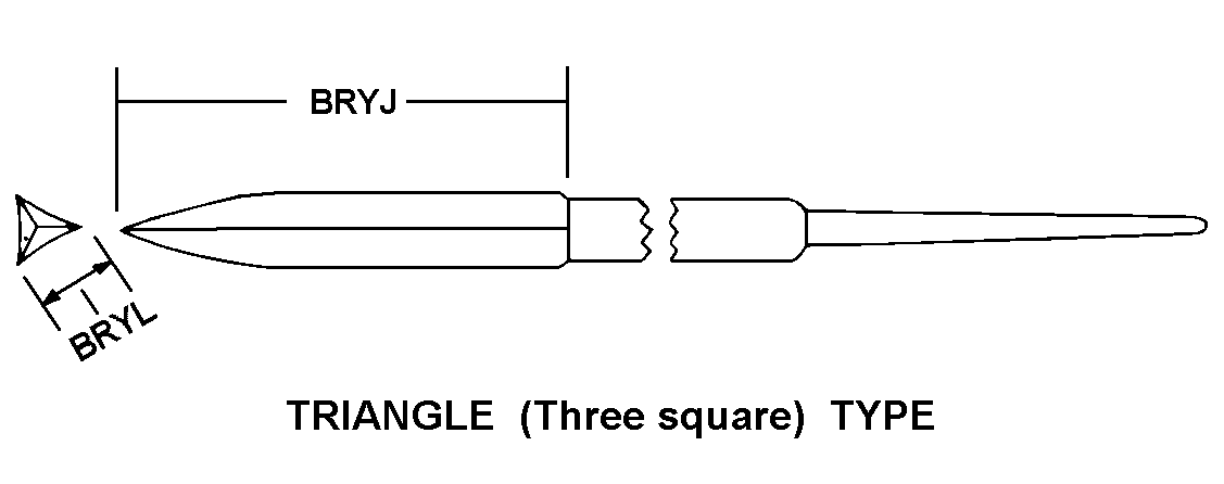 TRIANGLE (THREE SQUARE) TYPE style nsn 5110-00-596-9369