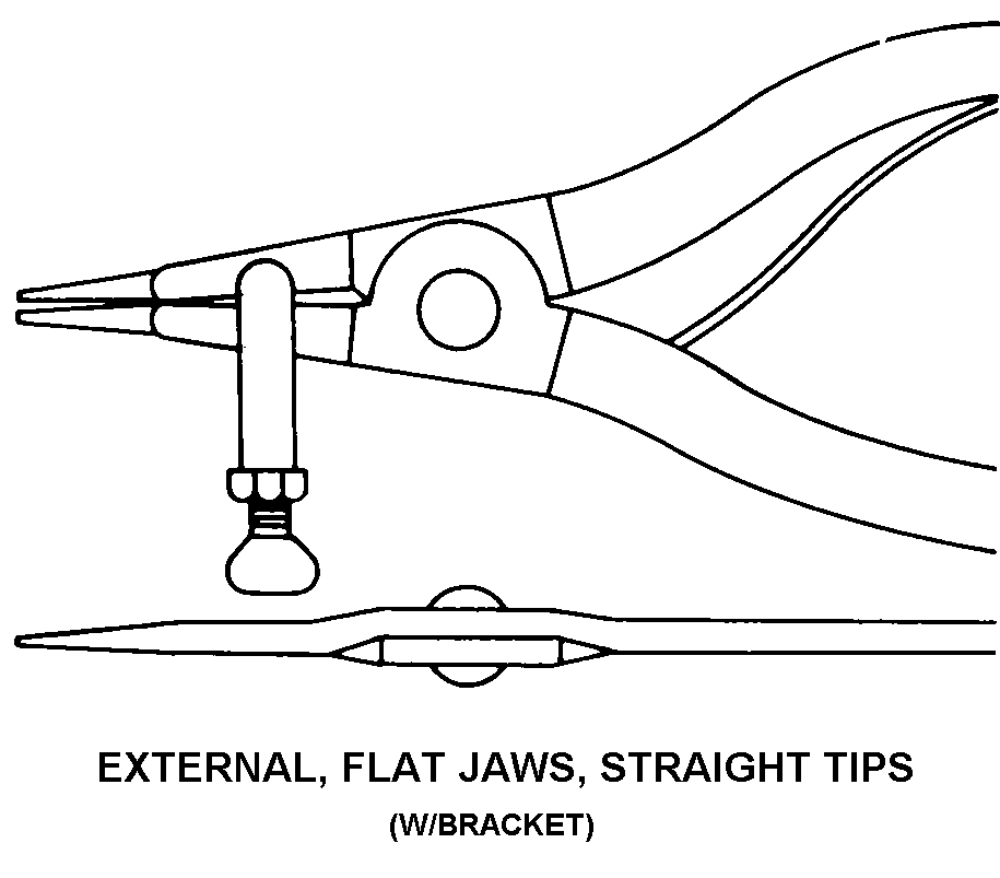 EXTERNAL, FLAT JAWS, STRAIGHT TIPS style nsn 5120-01-444-7736