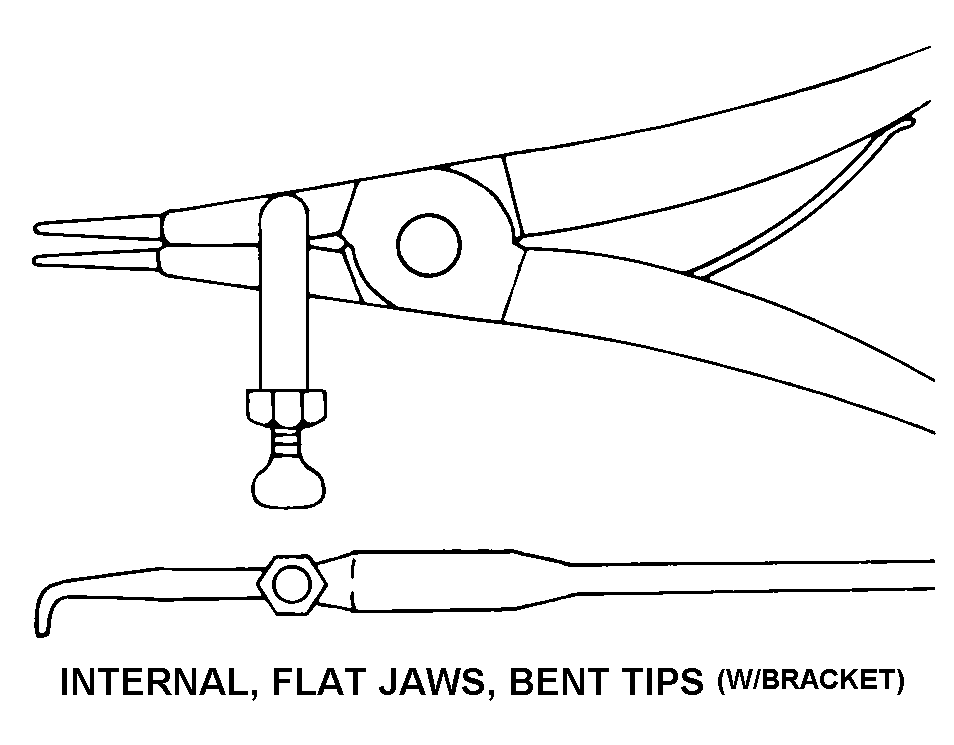 INTERNAL, FLAT JAWS, BENT TIPS style nsn 5120-00-024-9531