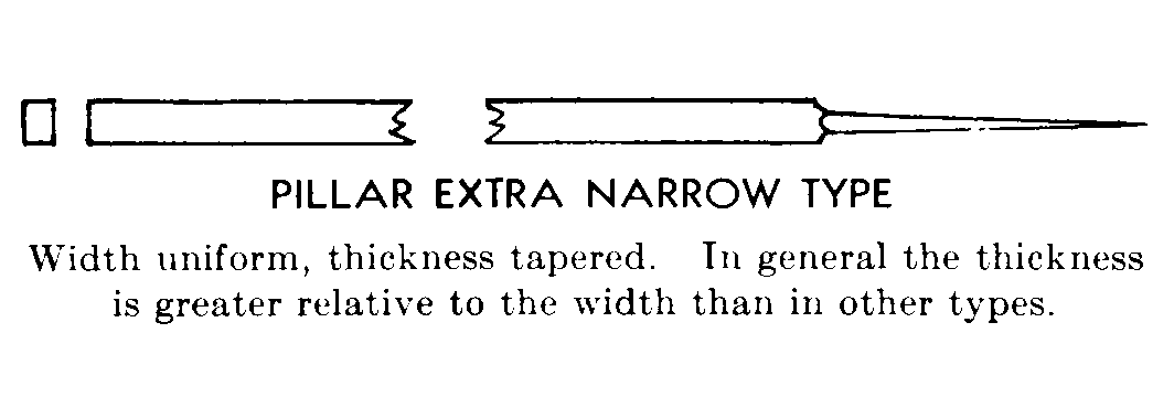 PILLAR EXTRA NARROW TYPE style nsn 5110-00-233-9691