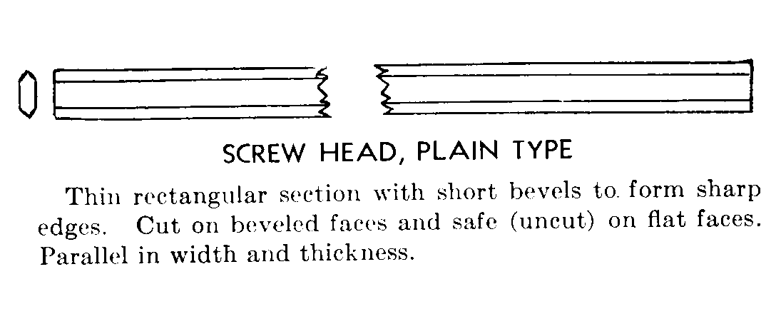 SCREW HEAD, PLAIN TYPE style nsn 5110-00-268-2904