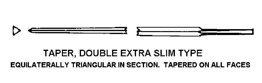 TAPER, DOUBLE EXTRA SLIM TYPE style nsn 5110-00-239-7538