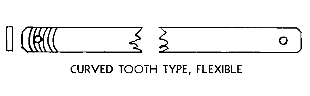 CURVED TOOTH TYPE, FLEXIBLE style nsn 5110-01-335-1598