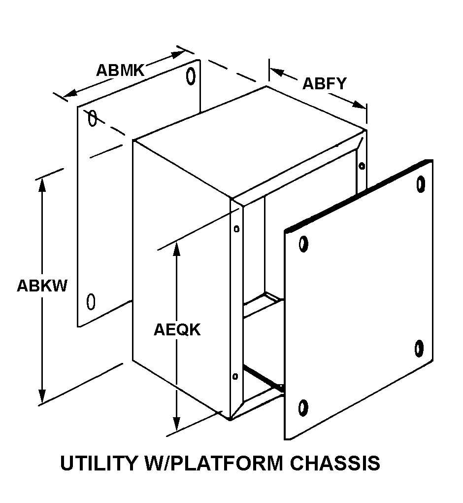 UTILITY W/PLATFORM CHASSIS style nsn 5975-01-156-5565