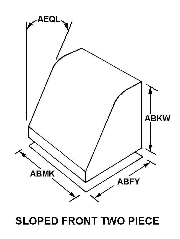 SLOPED FRONT TWO PIECE style nsn 5975-01-390-7358