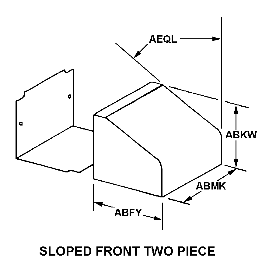 SLOPED FRONT TWO PIECE style nsn 5975-01-287-4467