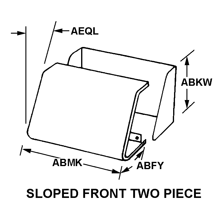 SLOPED FRONT TWO PIECE style nsn 5975-01-287-4467