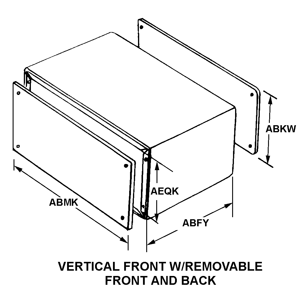 VERTICAL FRONT W/REMOVABLE FRONT AND BACK style nsn 5975-01-122-6666