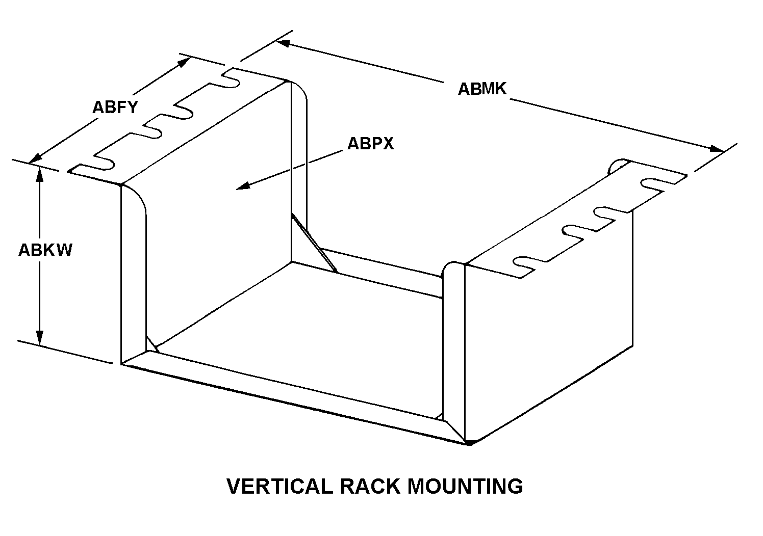 VERTICAL RACK MOUNTING style nsn 5975-01-621-1003