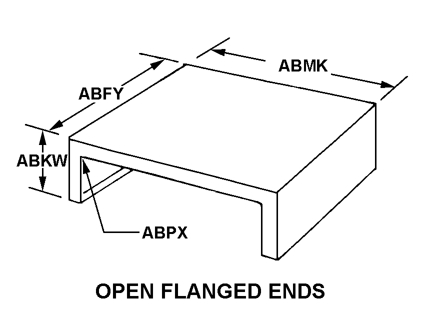 OPEN FLANGED ENDS style nsn 5975-01-222-3624