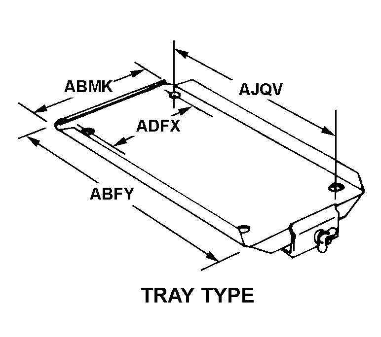 TRAY TYPE style nsn 5975-00-159-6078