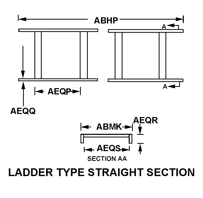 LADDER TYPE STRAIGHT SECTION style nsn 5975-01-385-5992