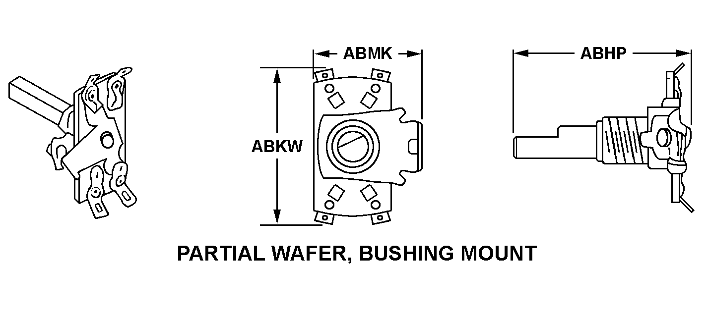 PARTIAL WAFER, BUSHING MOUNT style nsn 5930-00-235-9754