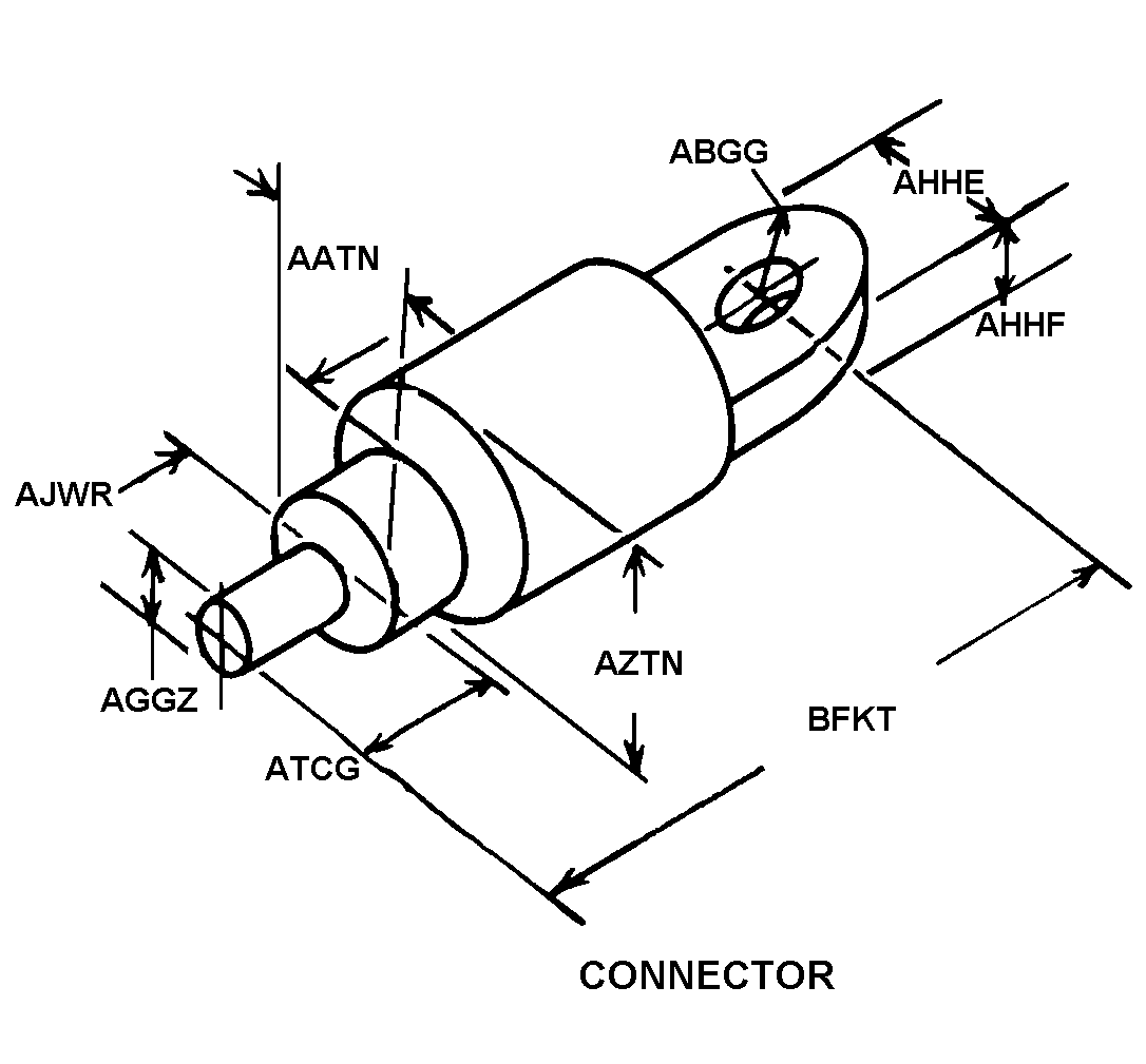 CONNECTOR style nsn 5340-01-030-2859