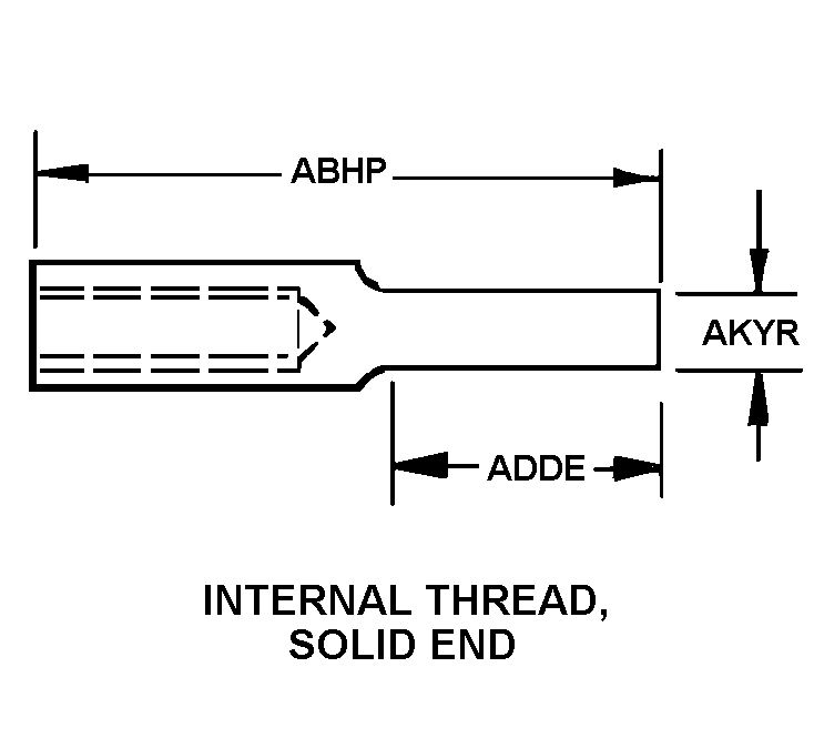 INTERNAL THREAD, SOLID END style nsn 5340-01-489-1501