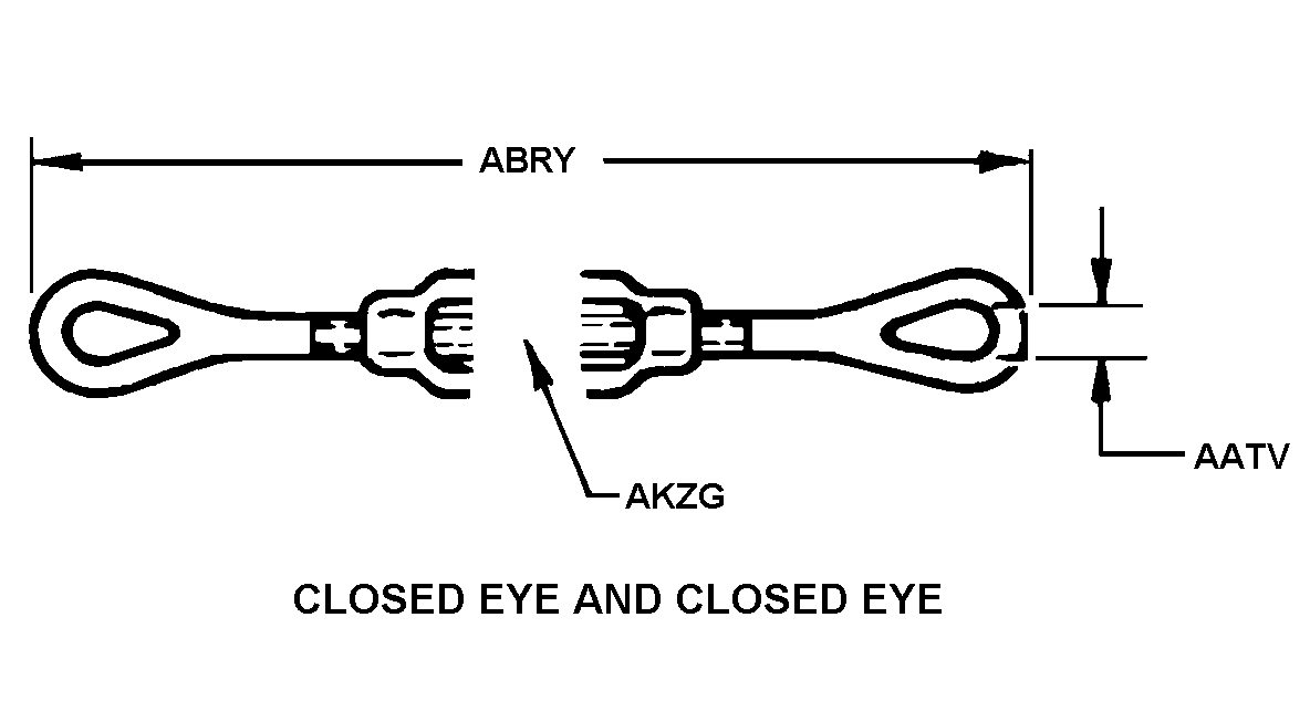 CLOSED EYE AND CLOSED EYE style nsn 5340-00-619-0011