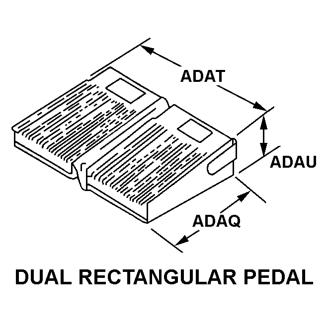 DUAL RECTANGULAR PEDAL style nsn 5930-00-923-6533